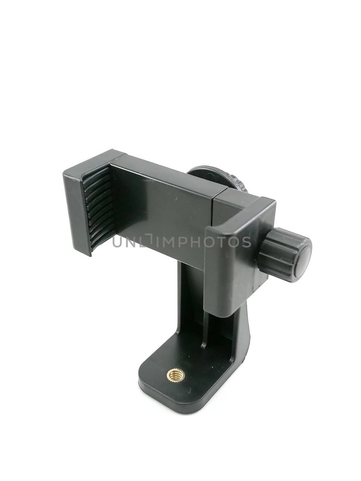 Smartphone black holder attachment for tripod use to record shots with stability