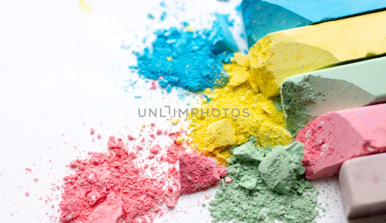 Colorful chalk pastels - education, arts,creative, back to school. by lapushka62