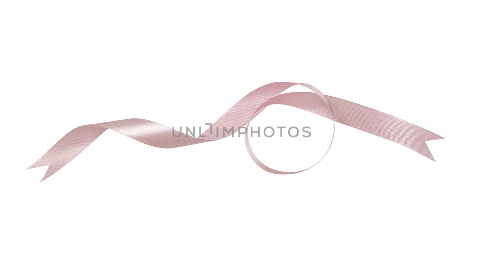 A pink ribbons isolated on a white background with clipping path.