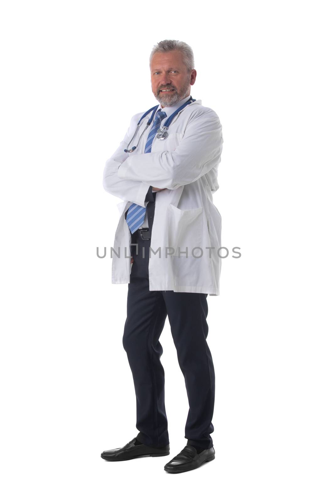 Male doctor isolated on white by ALotOfPeople