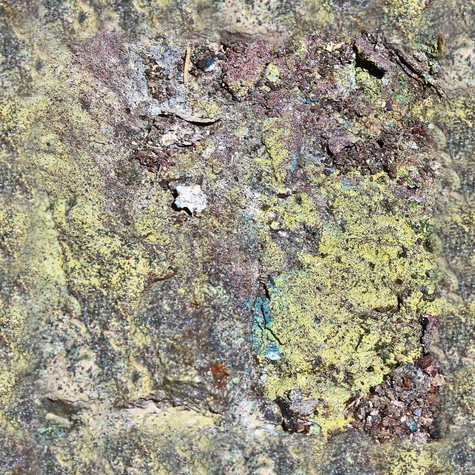 Photo realistic seamless texture pattern of colorful painted concrete walls