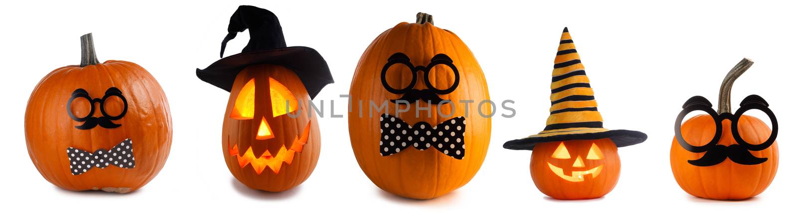 Jack O Lantern Halloween pumpkins by Yellowj