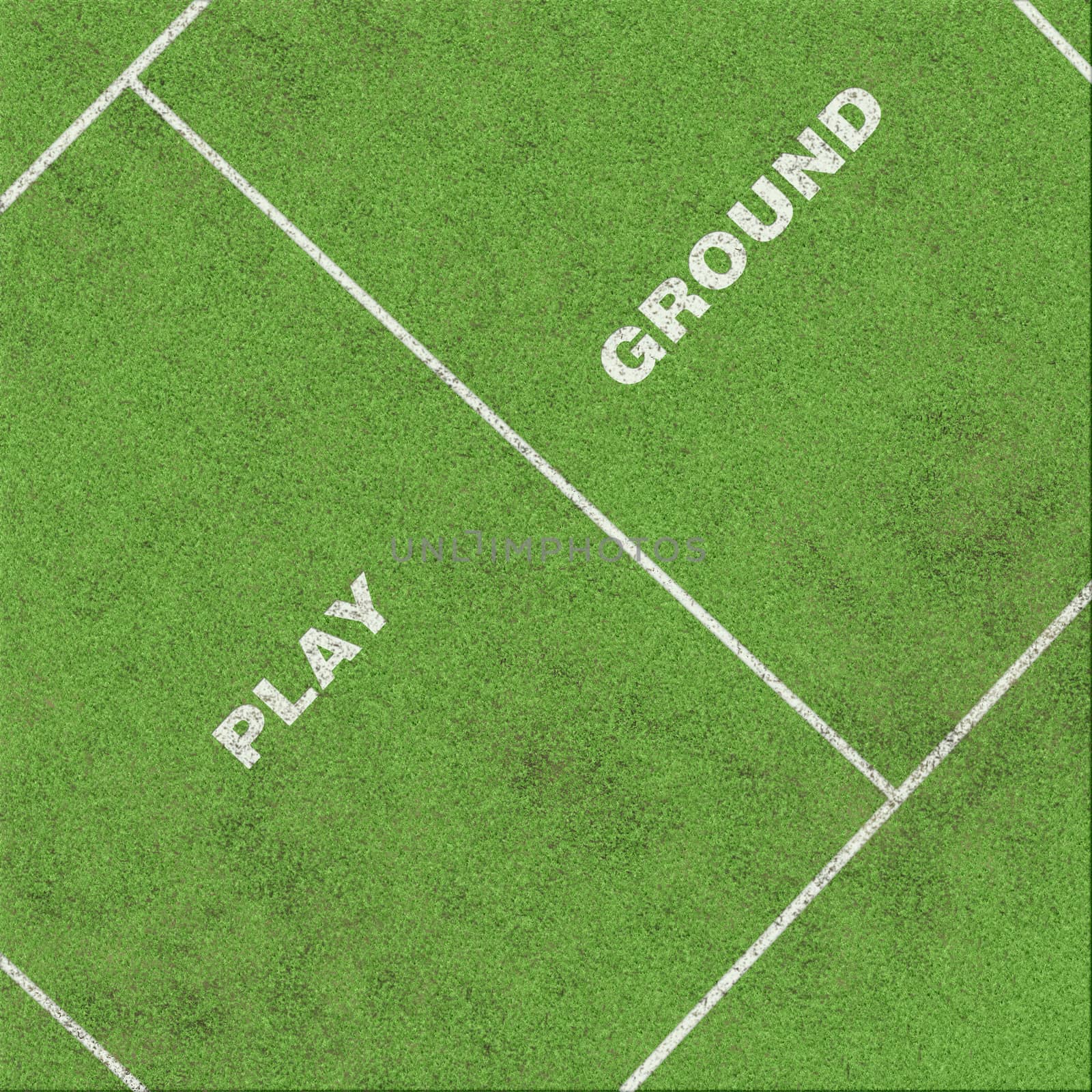 playground text on grass with area of field
