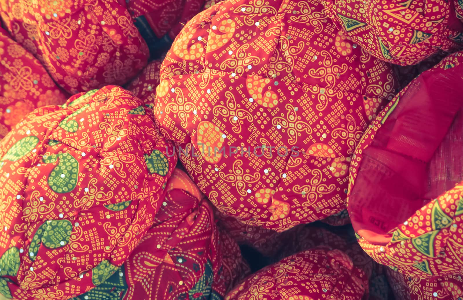 Rajasthan turbans on the market