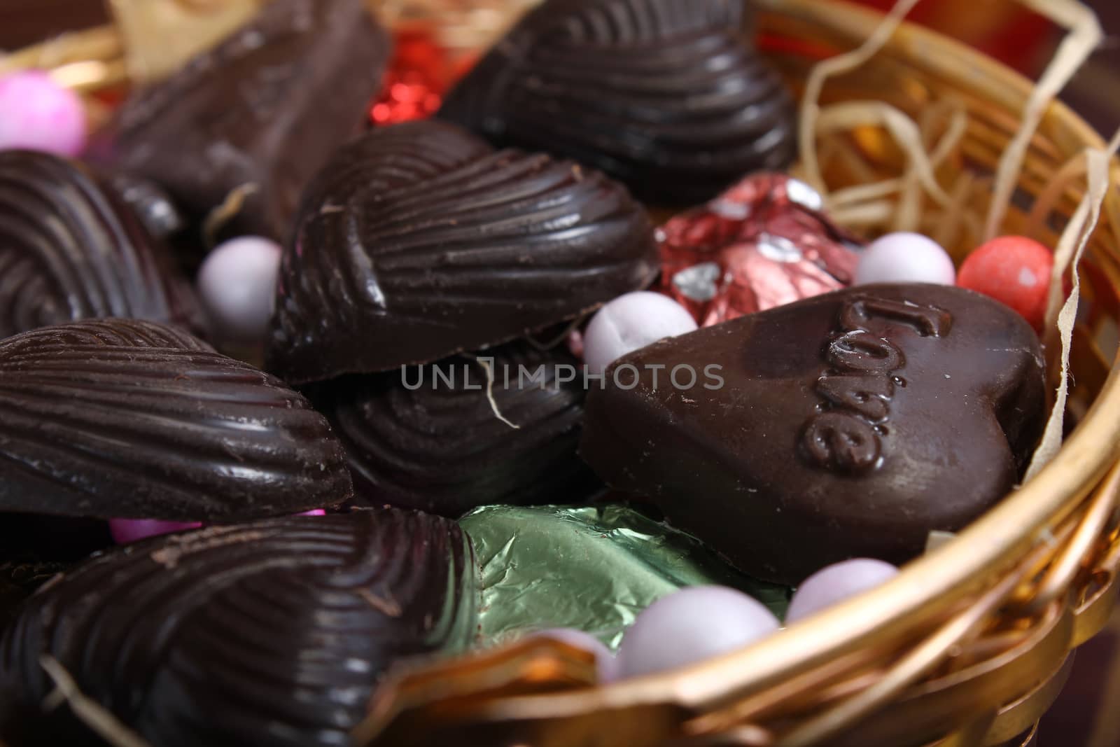 home made chocolates with decorative thermocol balls