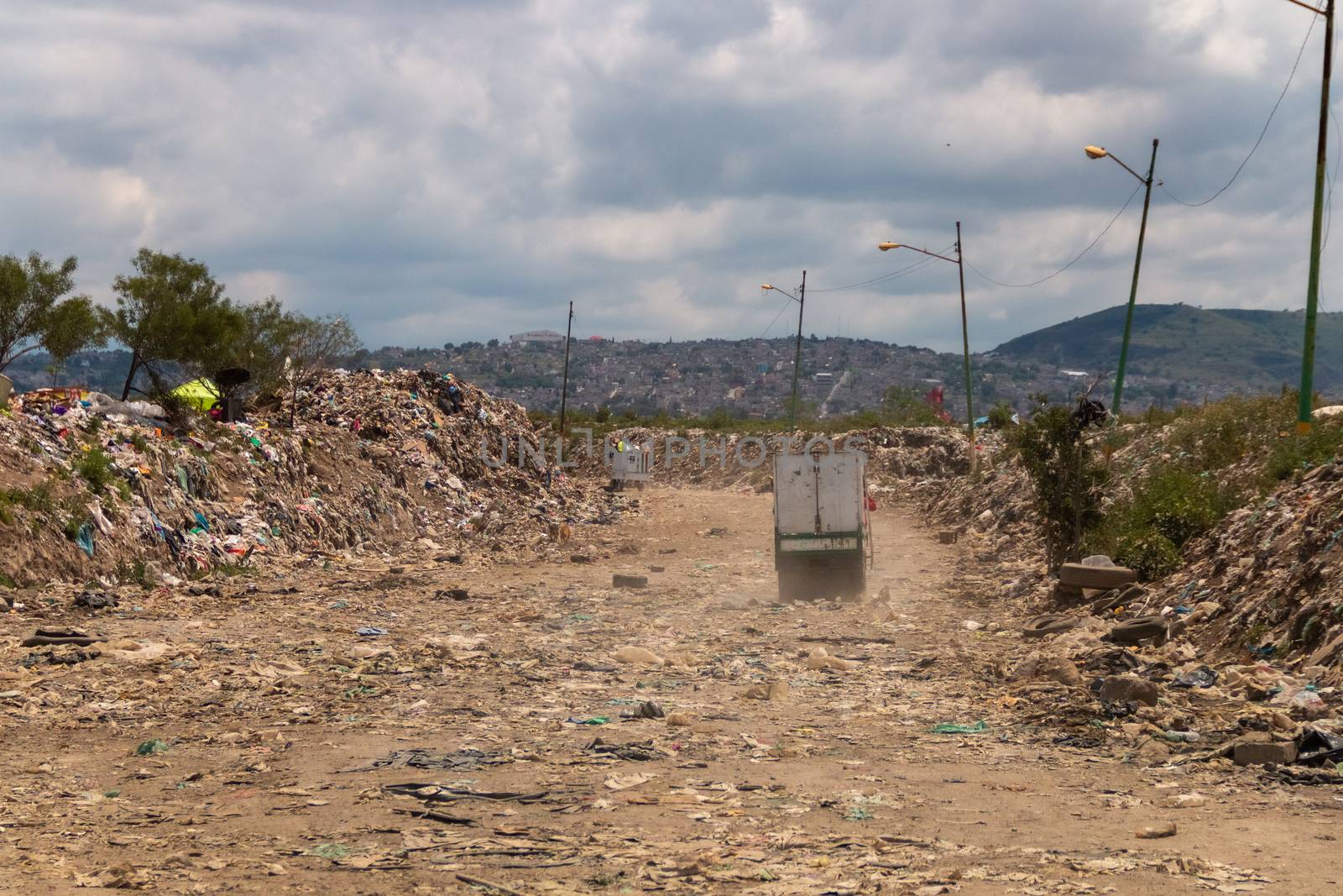 CDMX. Mexico September, 10, 2020. A huge landfill for waste disposal. Accumulation of garbage in landfill or deposit. by leo_de_la_garza