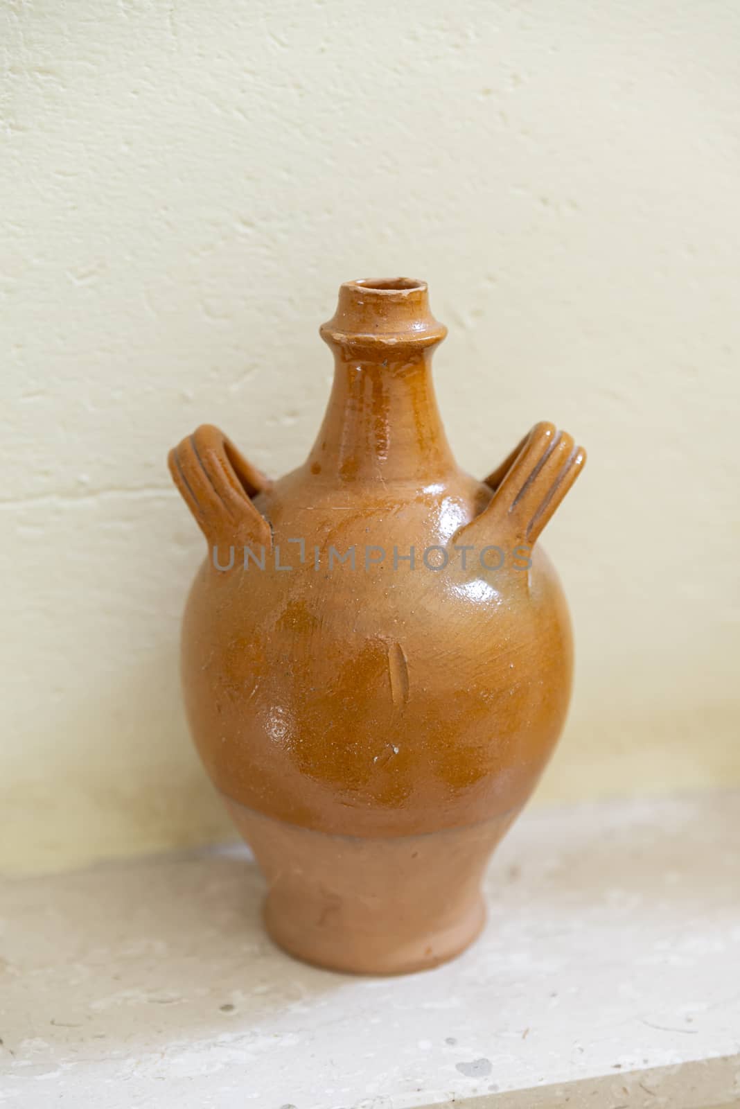 ancient terracotta amphorae to contain liquids for food use