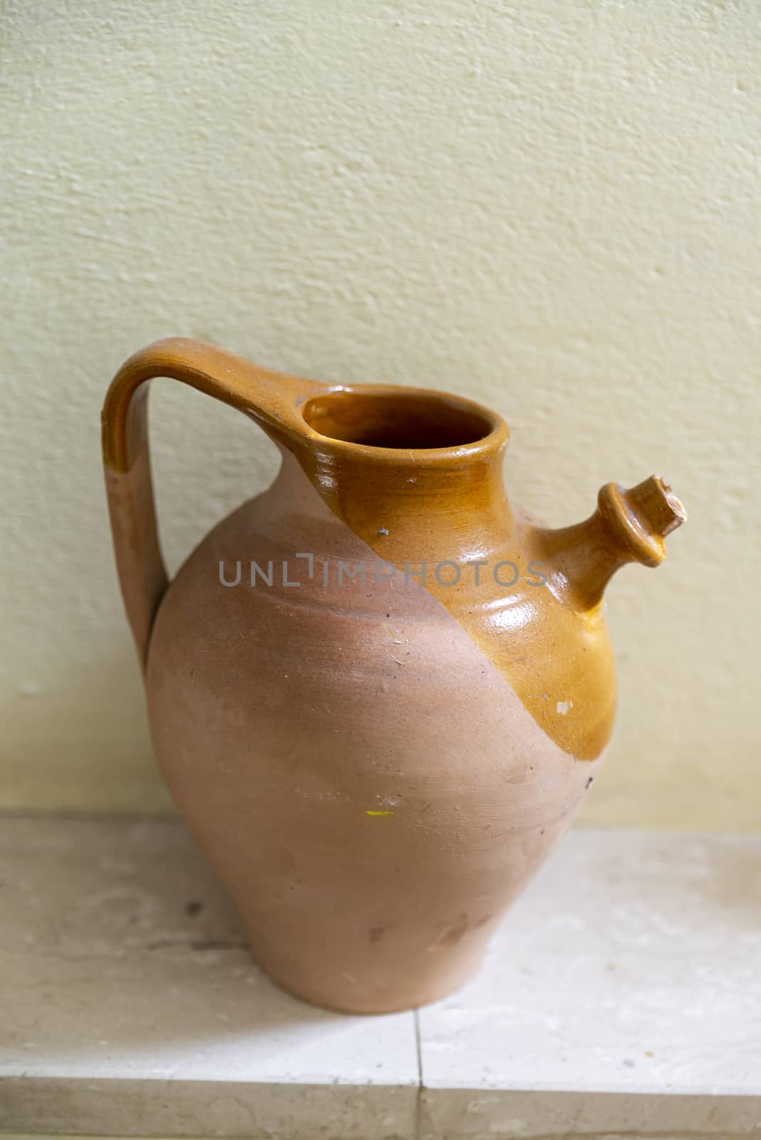 ancient terracotta amphorae to contain liquids for food use