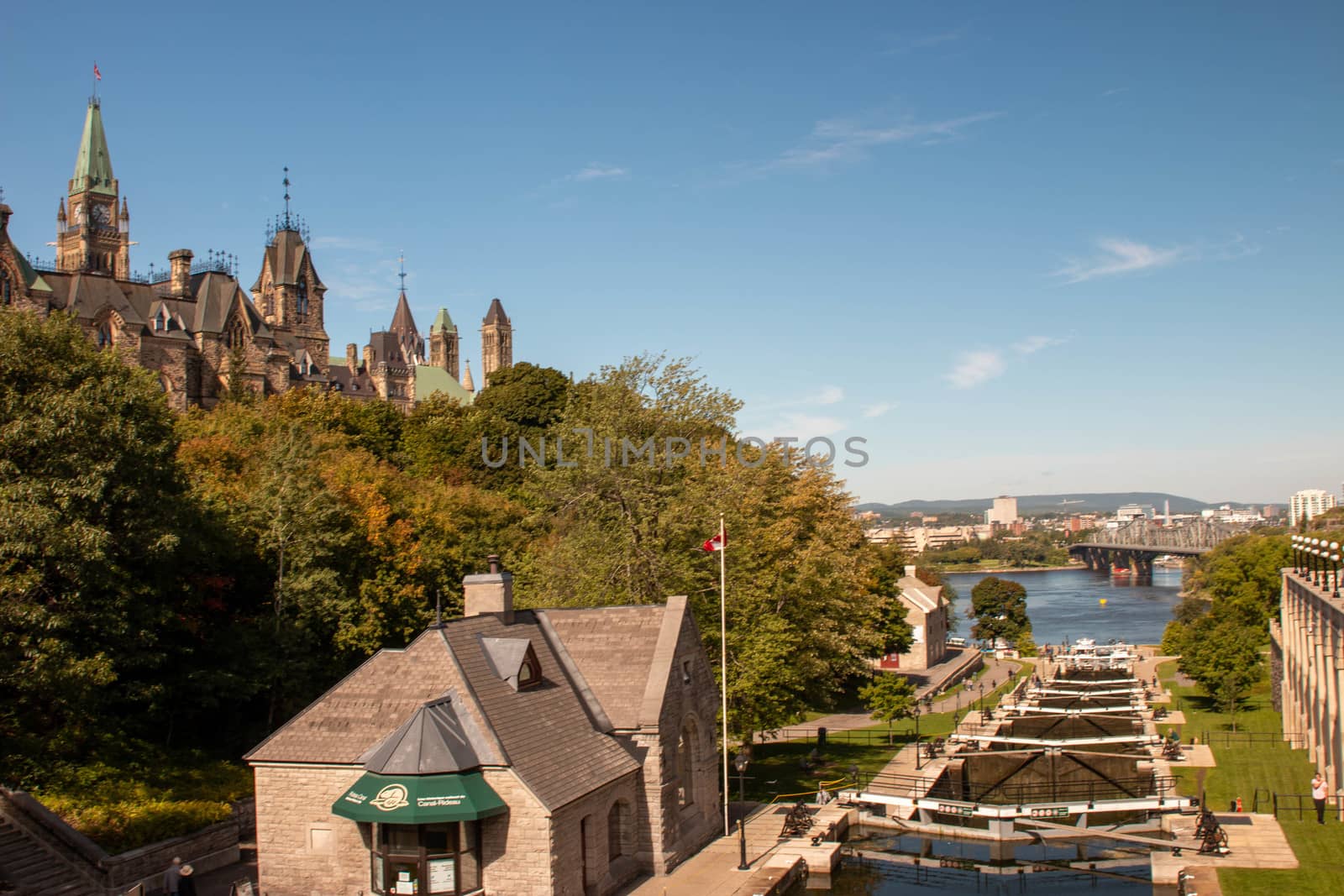 The Rideau Canal in Ottawa, Canada, a popular tourist destination. by mynewturtle1