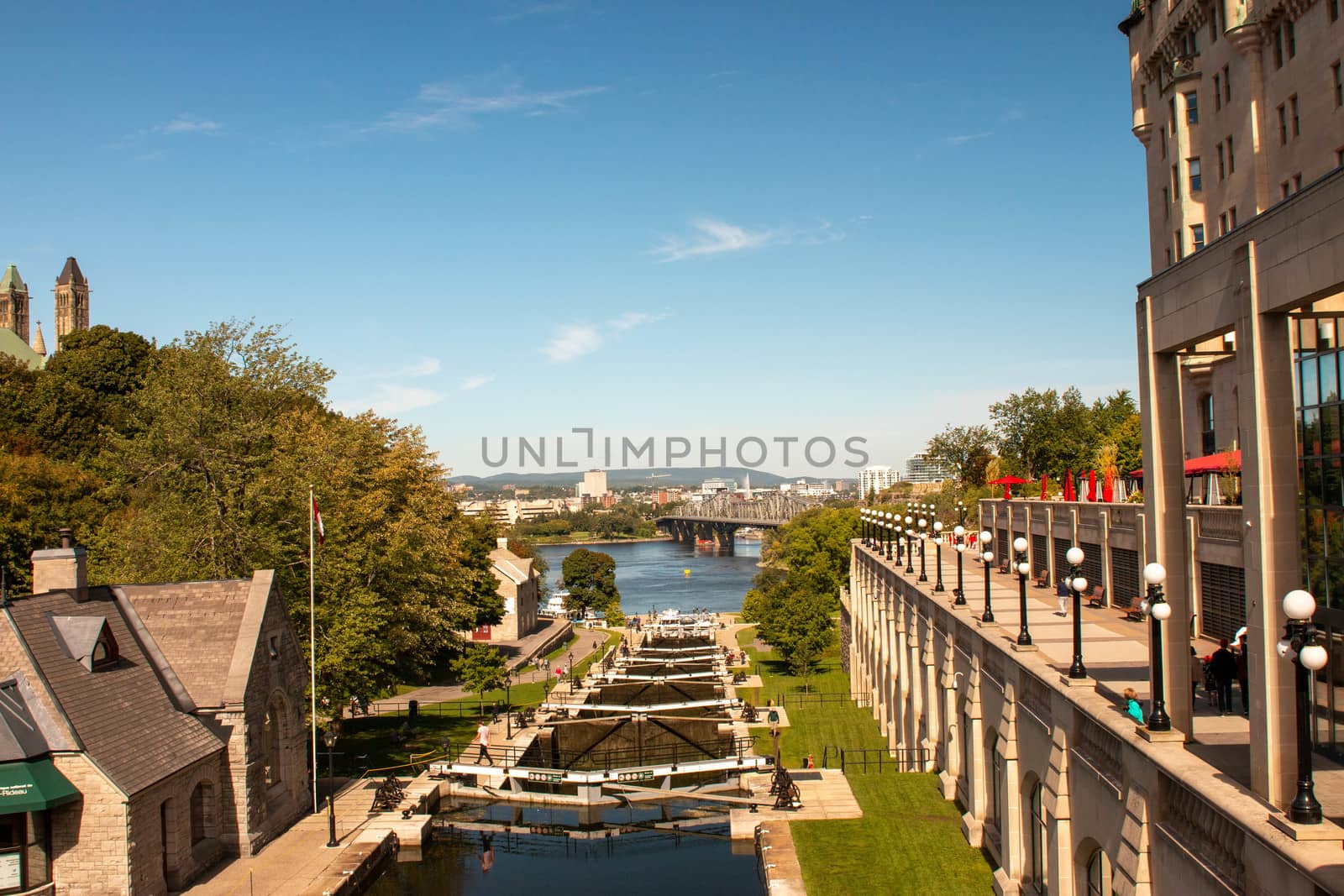 The Rideau Canal in Ottawa, Canada, a popular tourist destination. High quality photo