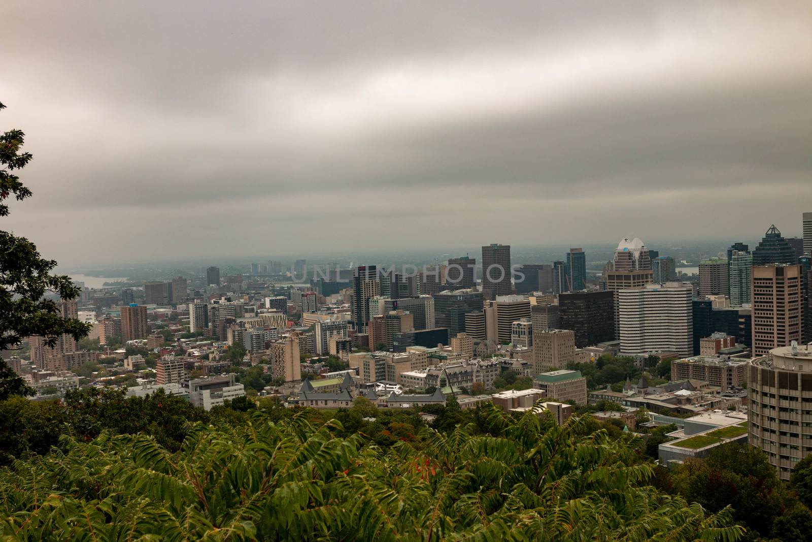 Montreal skyline view from the popular Mont Royal Lookout by mynewturtle1