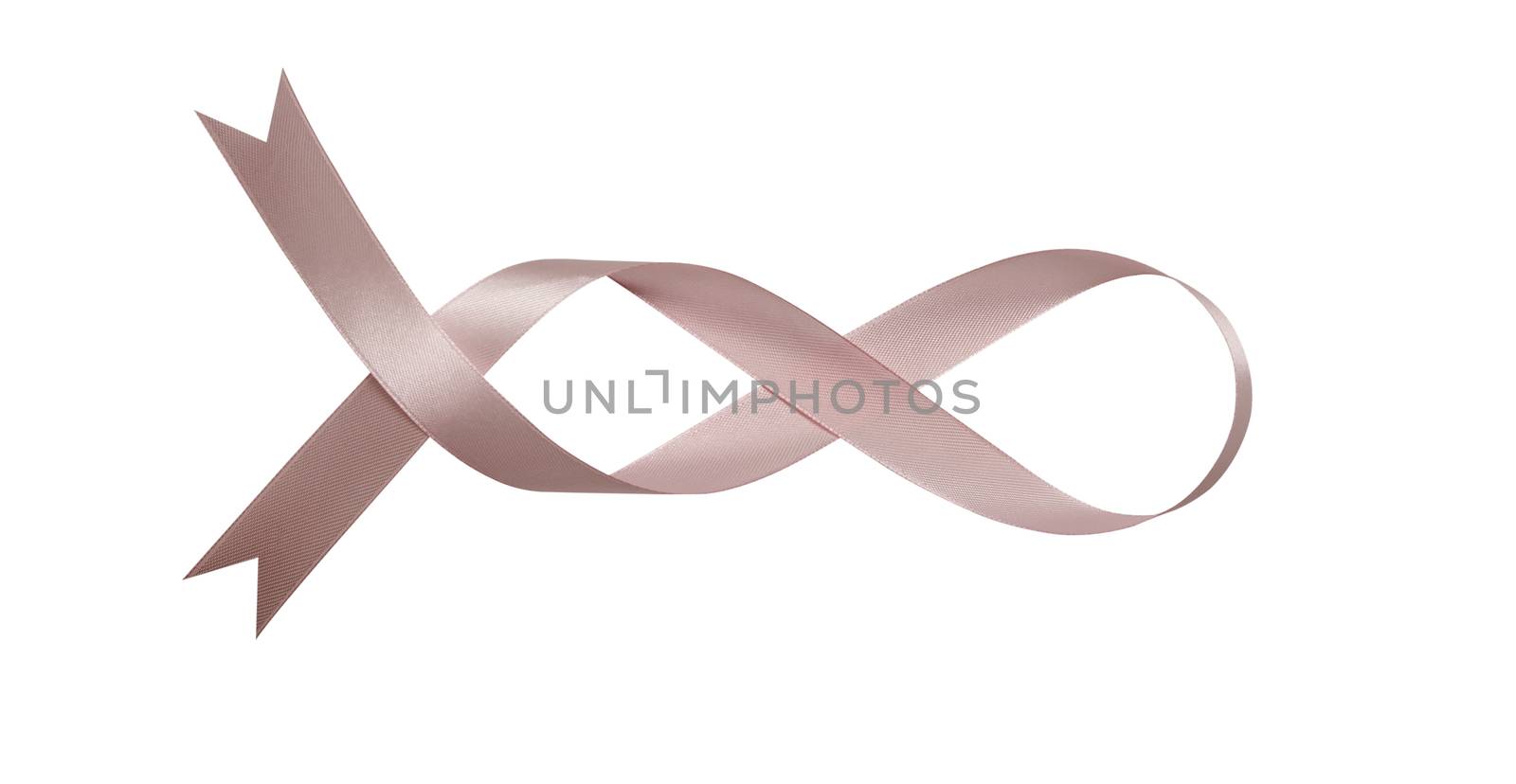 A pink ribbons isolated on a white background with clipping path by kirisa99