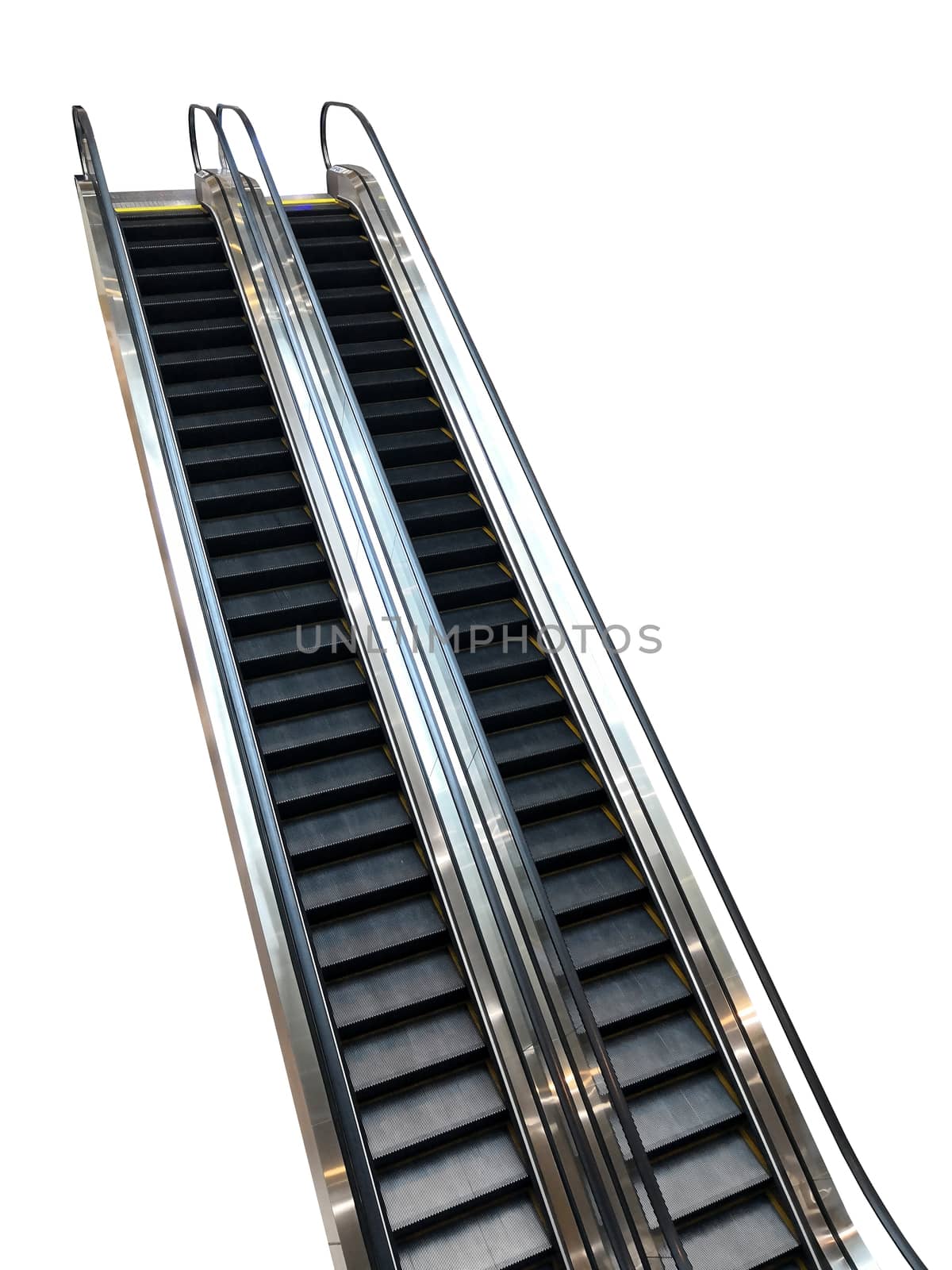 Escalator on a white background