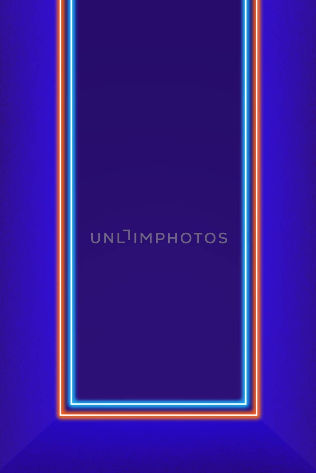 abstract rectangle neon light on purple border background