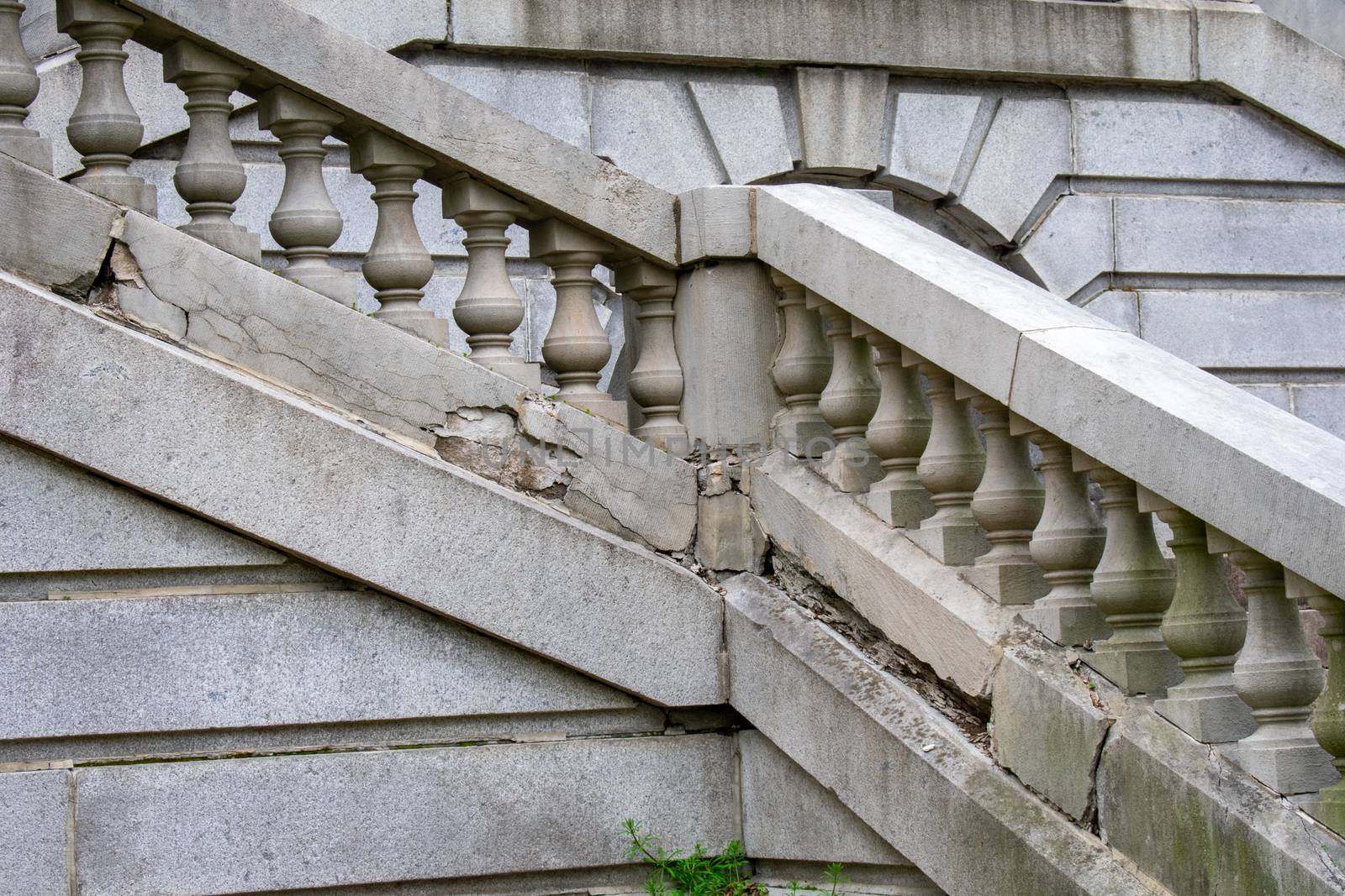 Detailed Stone Steps Leading Up to a Large Ornamental Mansion