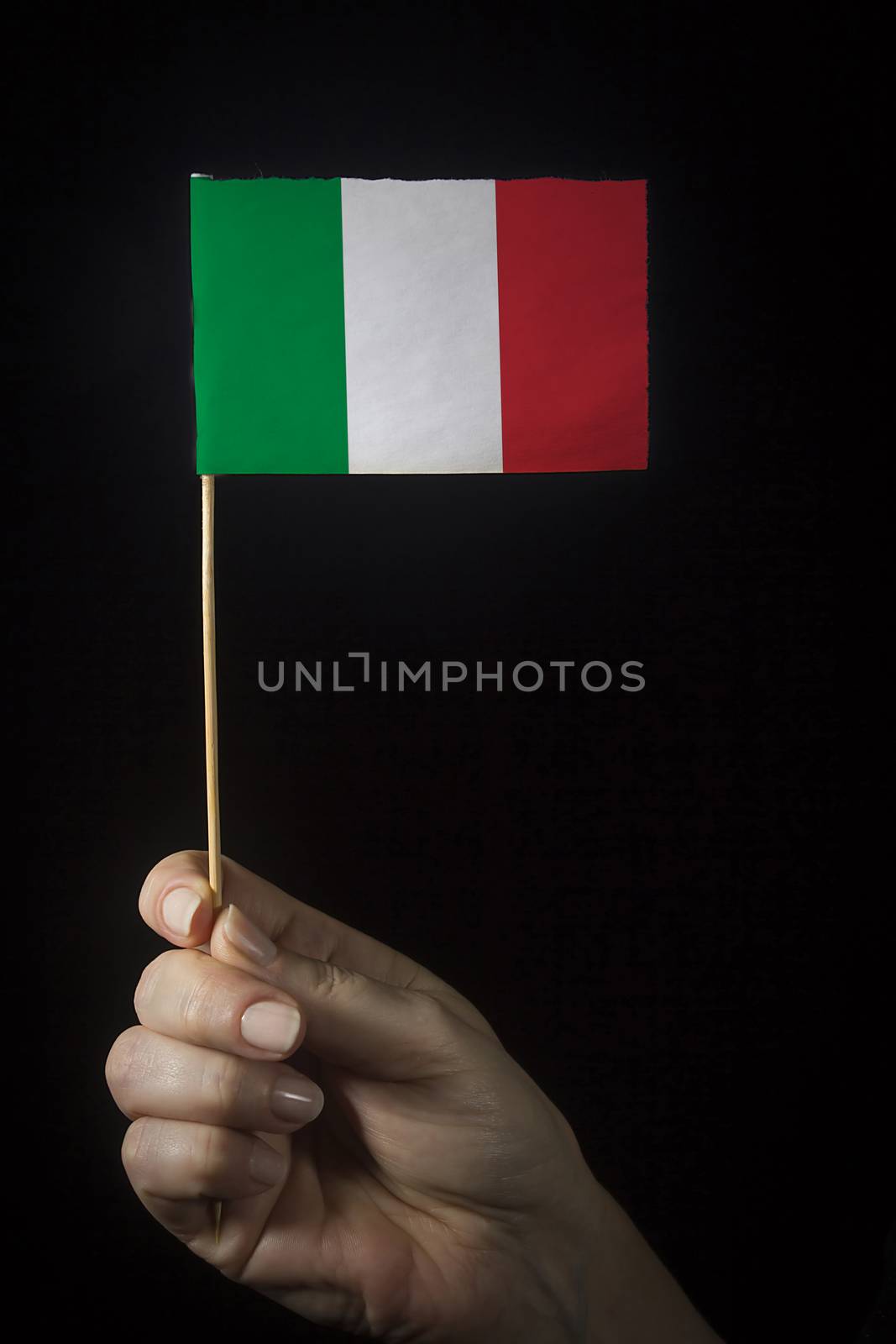 Hand with flag of Italy by VIPDesignUSA