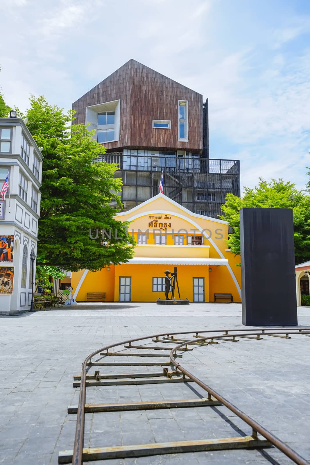 Nakhon Pathom, Thailand - December 29, 2019 : Visited to Thai Film Museum in Phutthamonthon, Nakhon Pathom, Thailand. The only Learning place in Thailand gathering Thai film from past to presents.