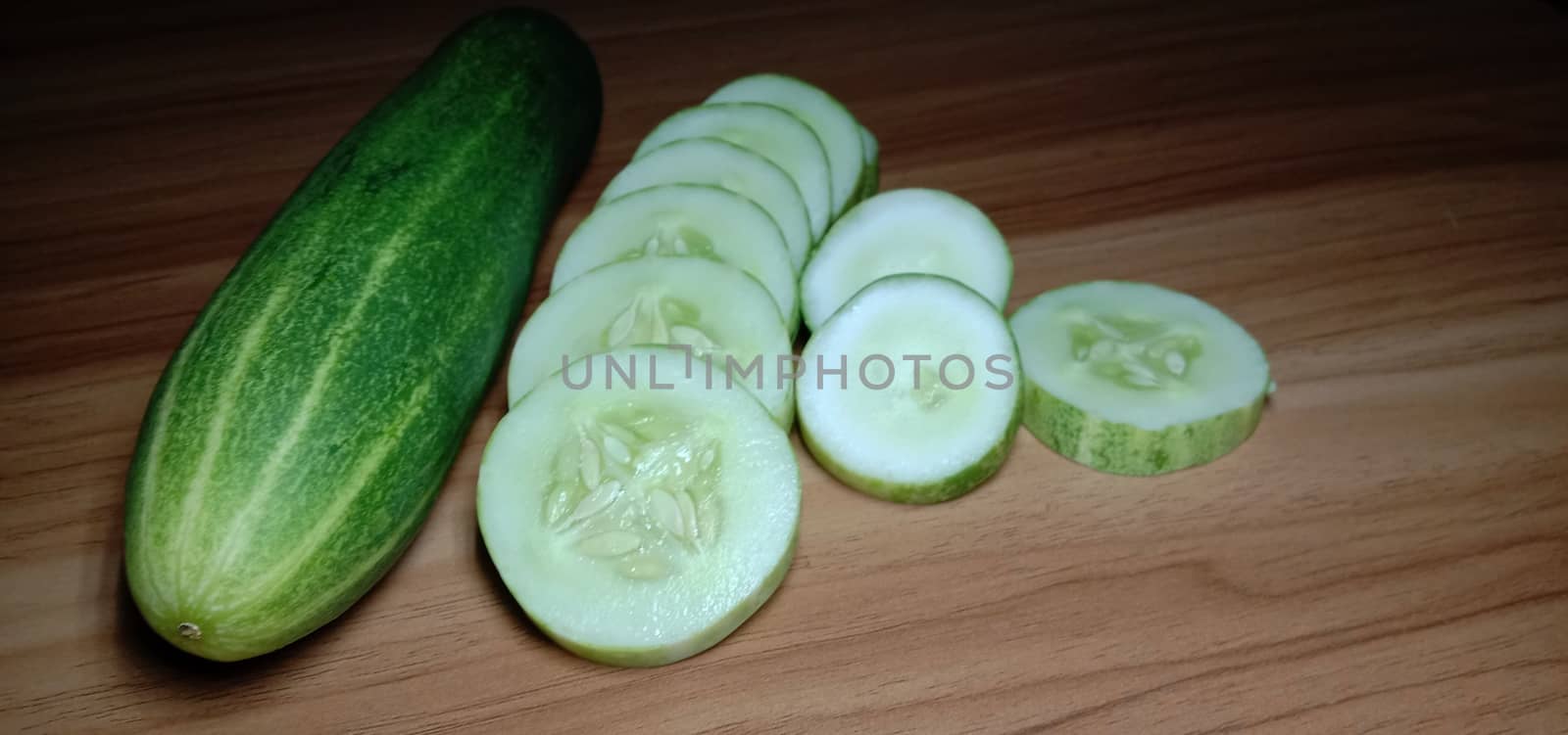 testy and healthy fresh cucumber closeup