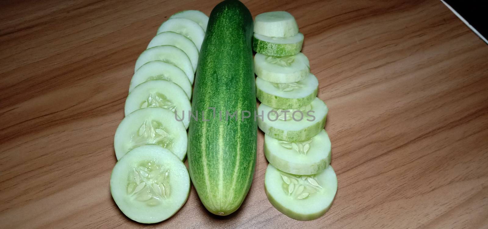 testy and healthy fresh cucumber closeup