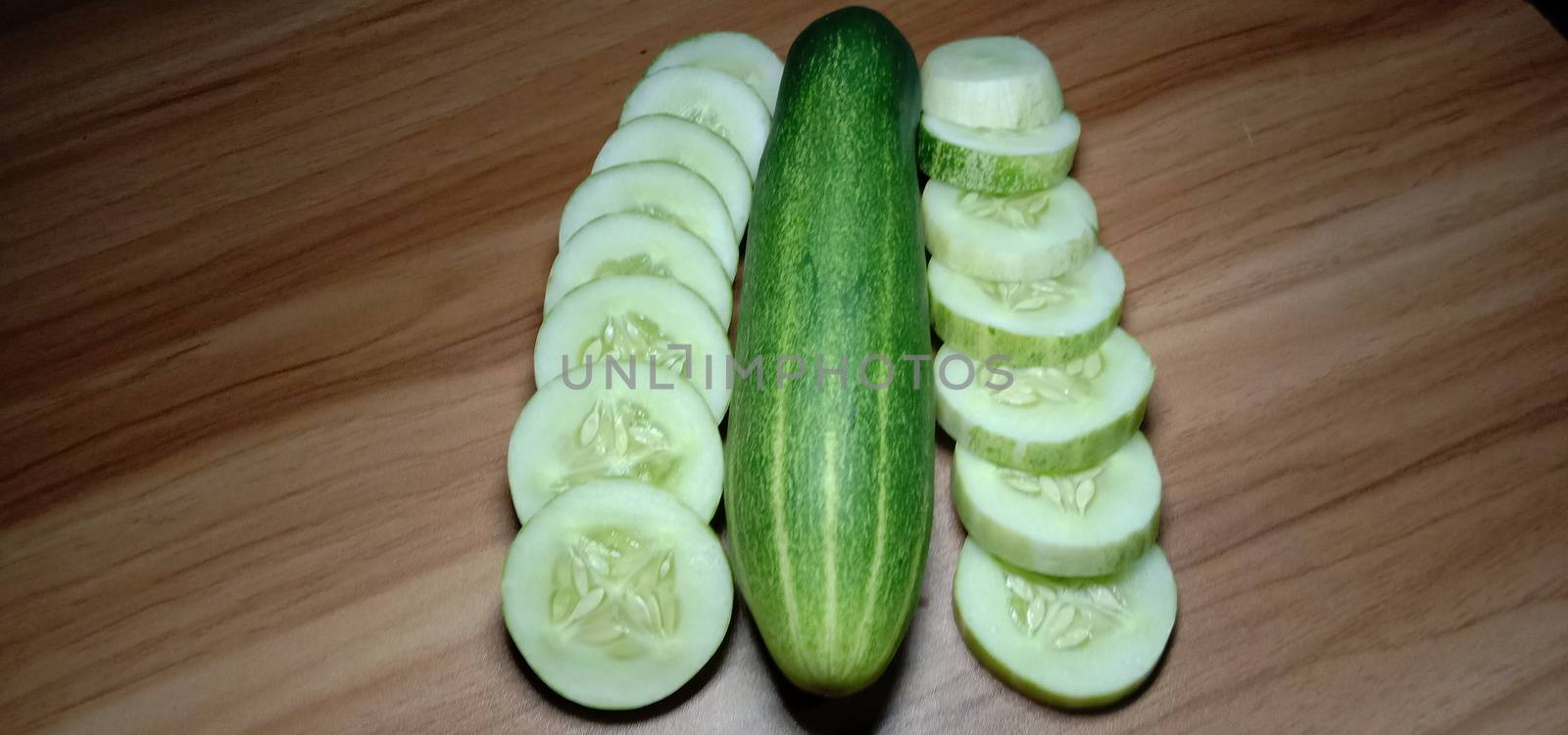 testy and healthy fresh cucumber closeup