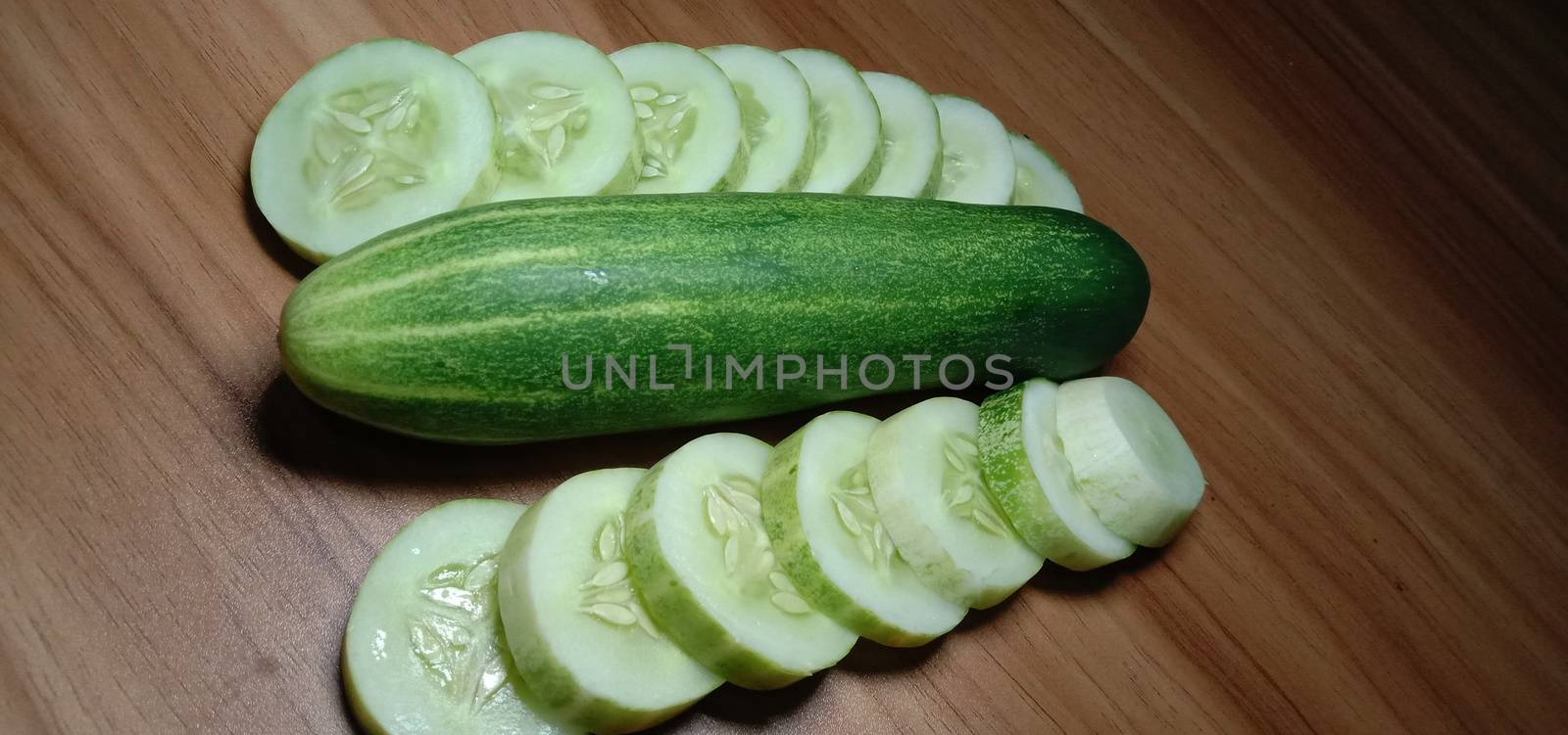 testy and healthy fresh cucumber closeup