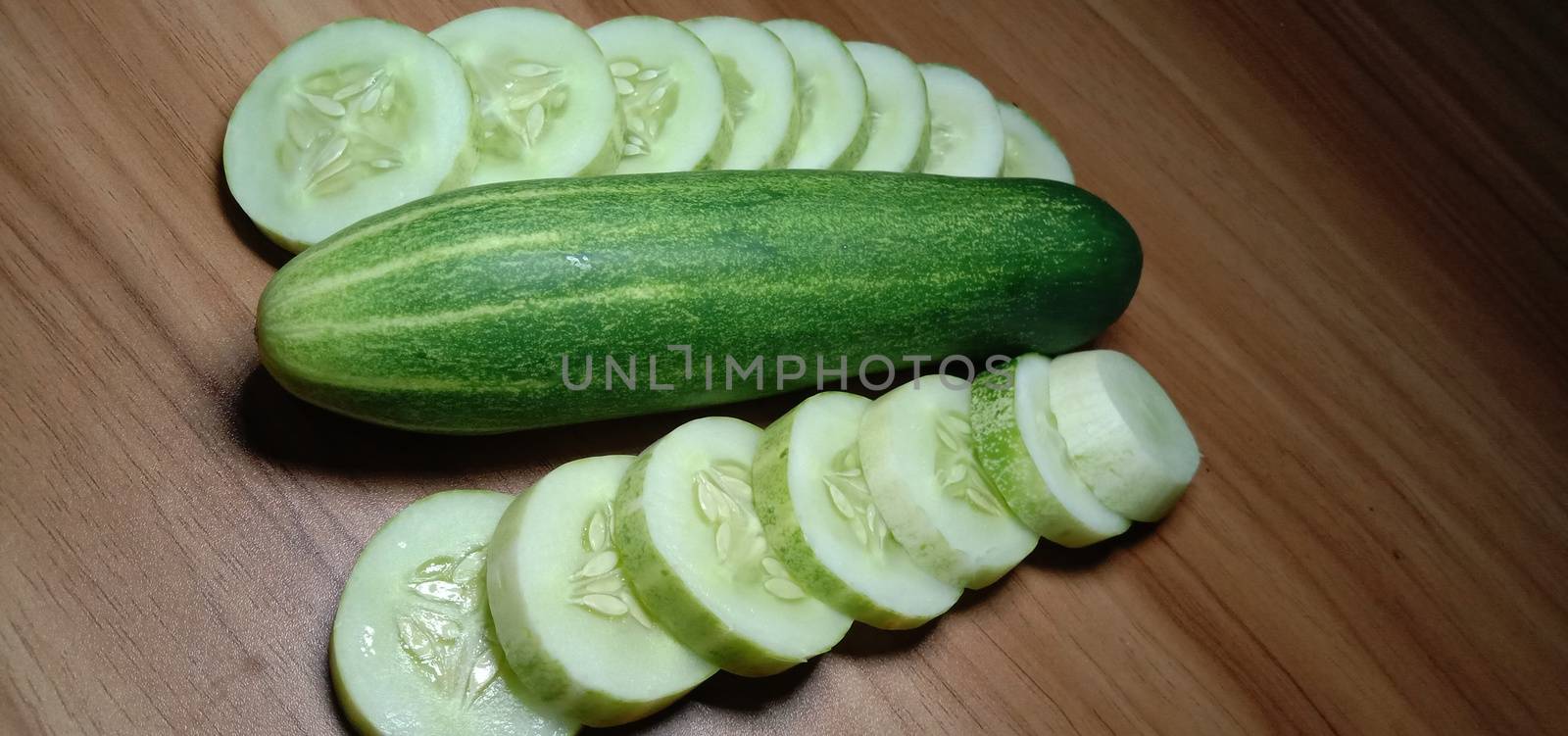 testy and healthy fresh cucumber closeup