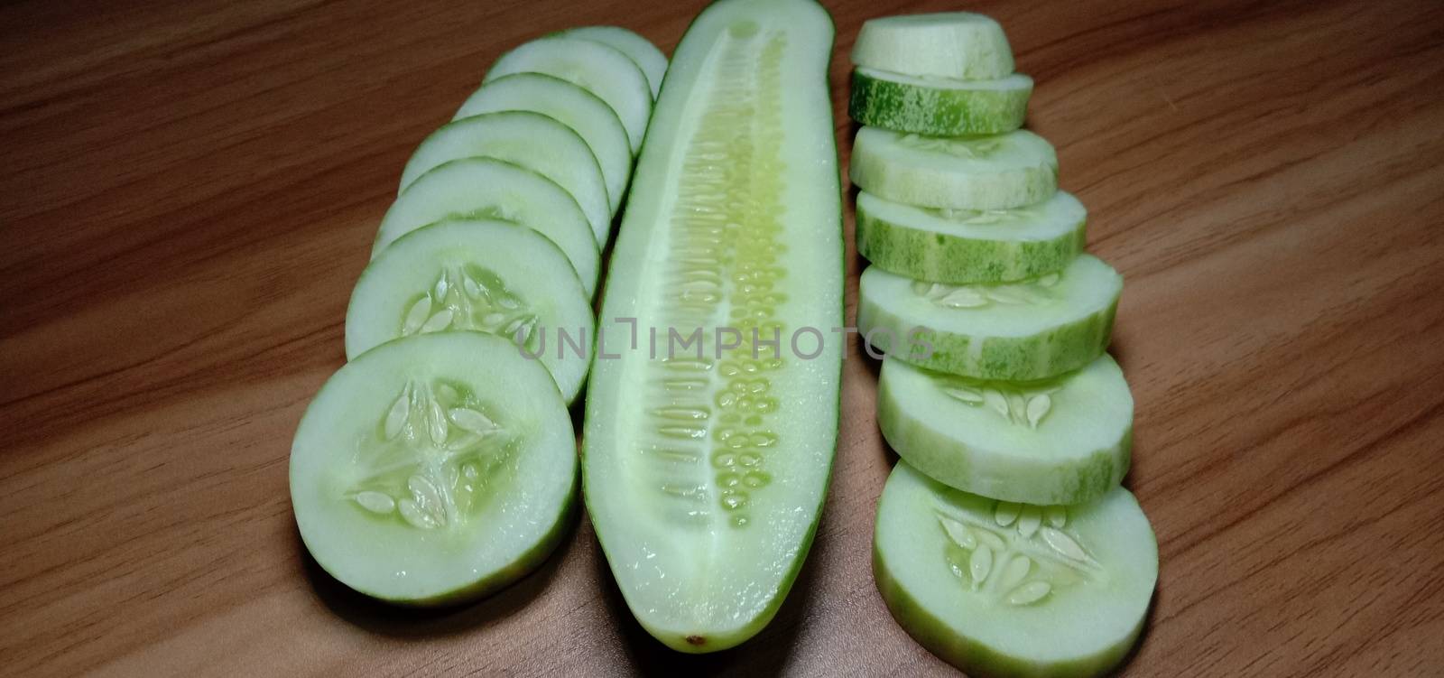 testy and healthy fresh cucumber closeup