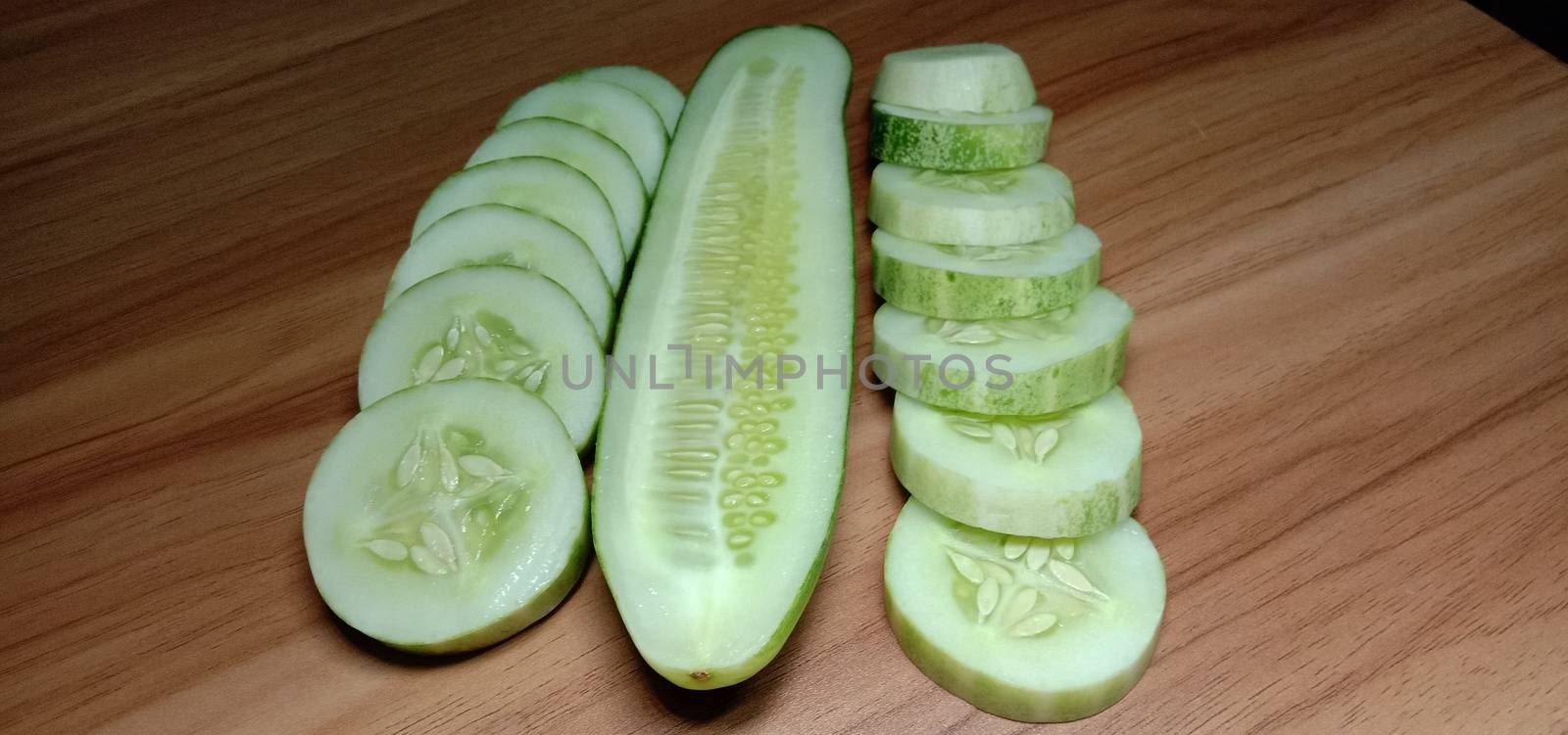 testy and healthy fresh cucumber closeup