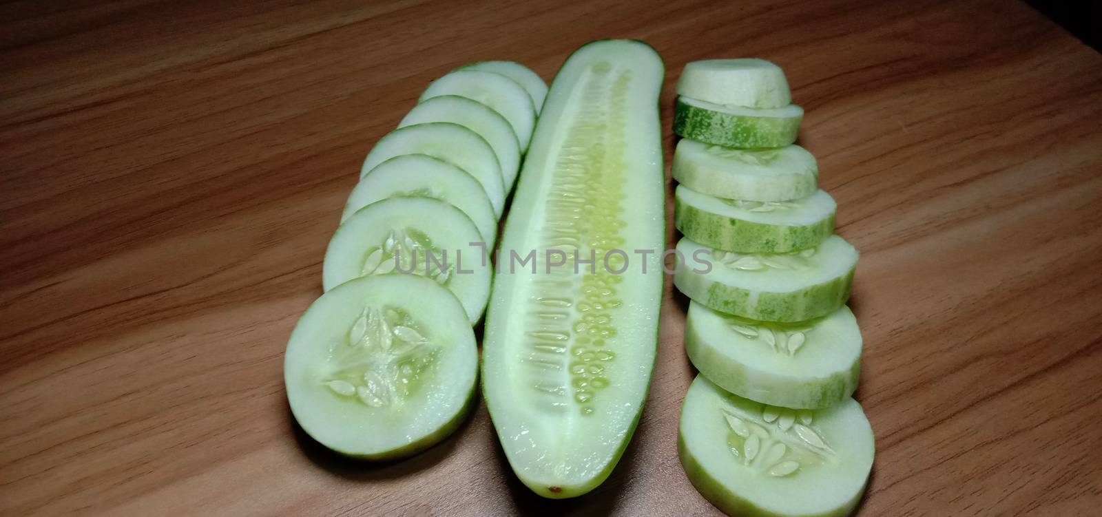 testy and healthy fresh cucumber closeup