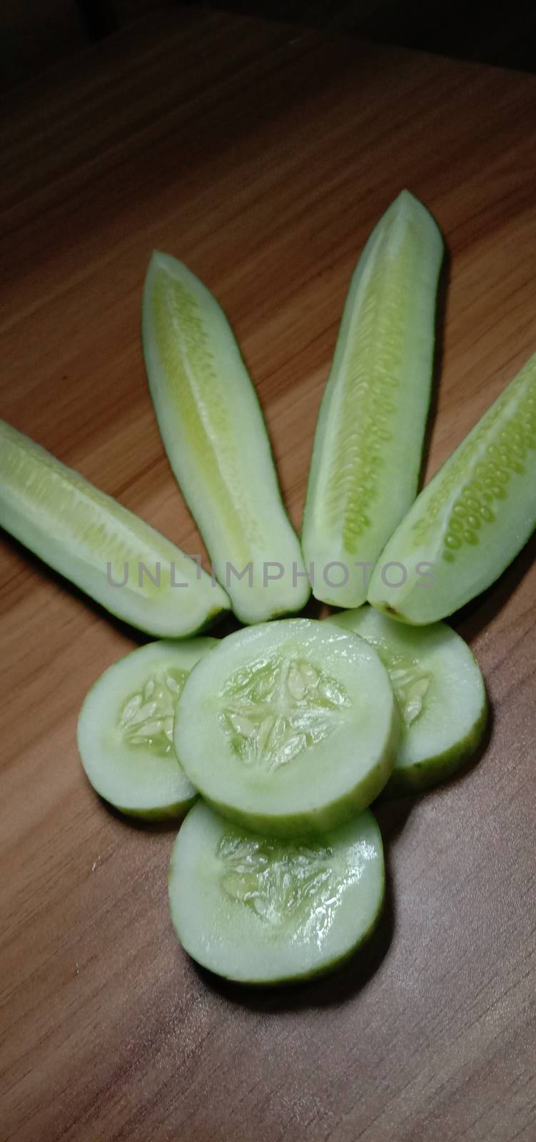 testy and healthy fresh cucumber closeup