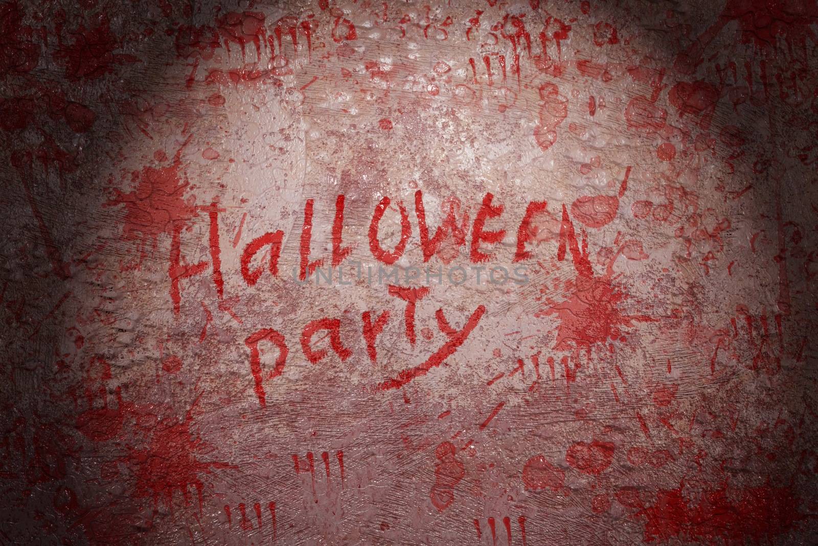Blood on wall, halloween party background