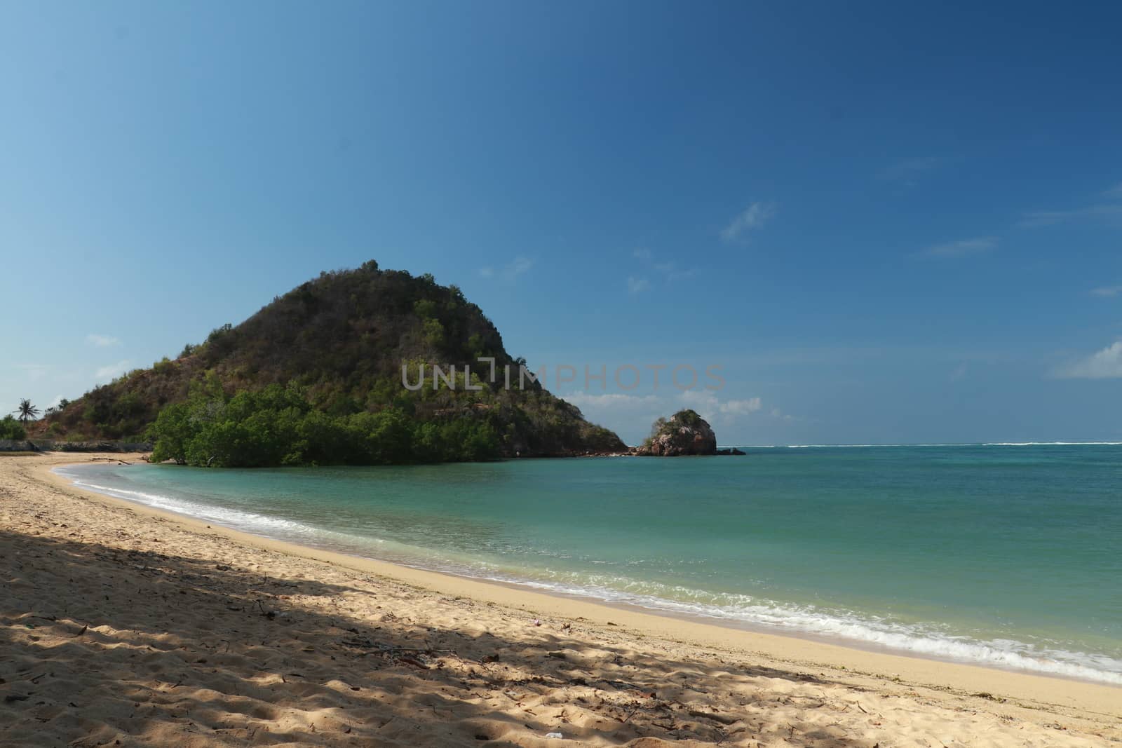 Kuta Beach, Lombok, Indonesia. Paradise place for surfing and relaxing.