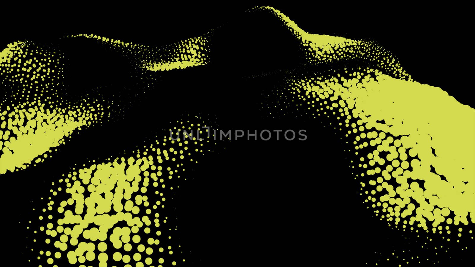 Black abstract texture background with glittery colored shiny bokeh spheres. Sparkling glittered particles on black background for placard, banner and greeting cards.