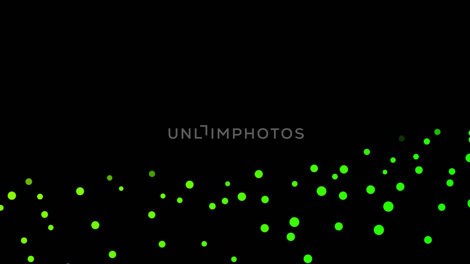 Black abstract texture background with glittery colored shiny bokeh spheres. Sparkling glittered particles on black background for placard, banner and greeting cards.
