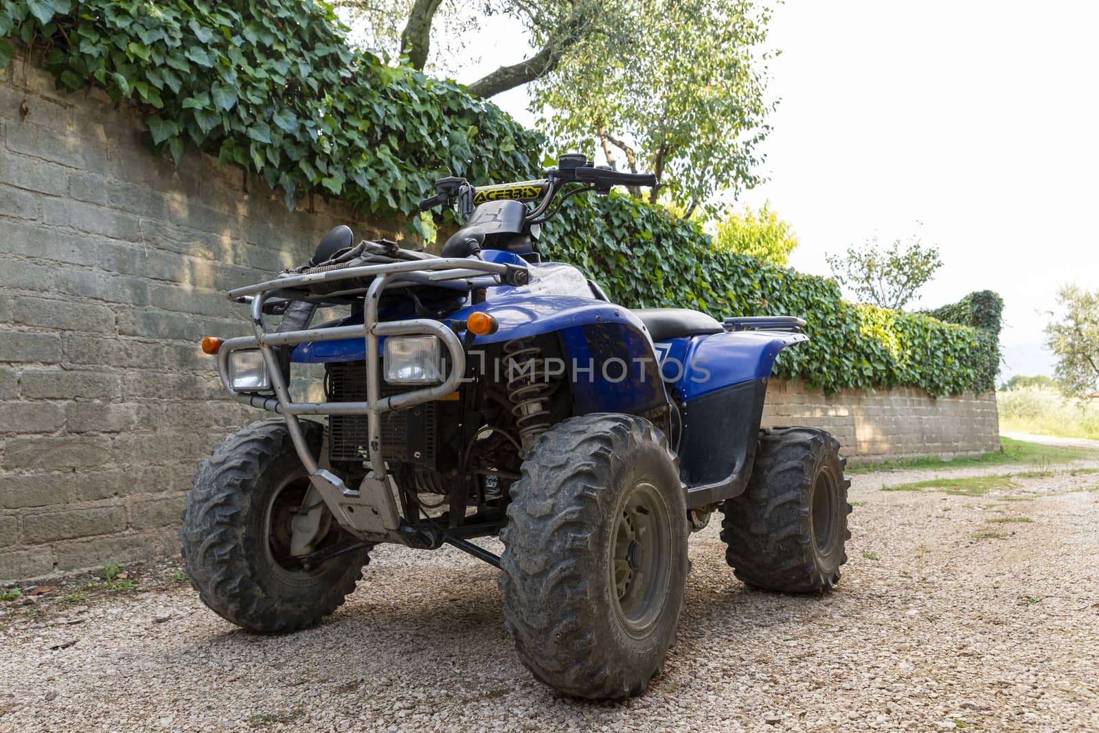 terni,italy september 16 2020:detail of a 350-speed quad