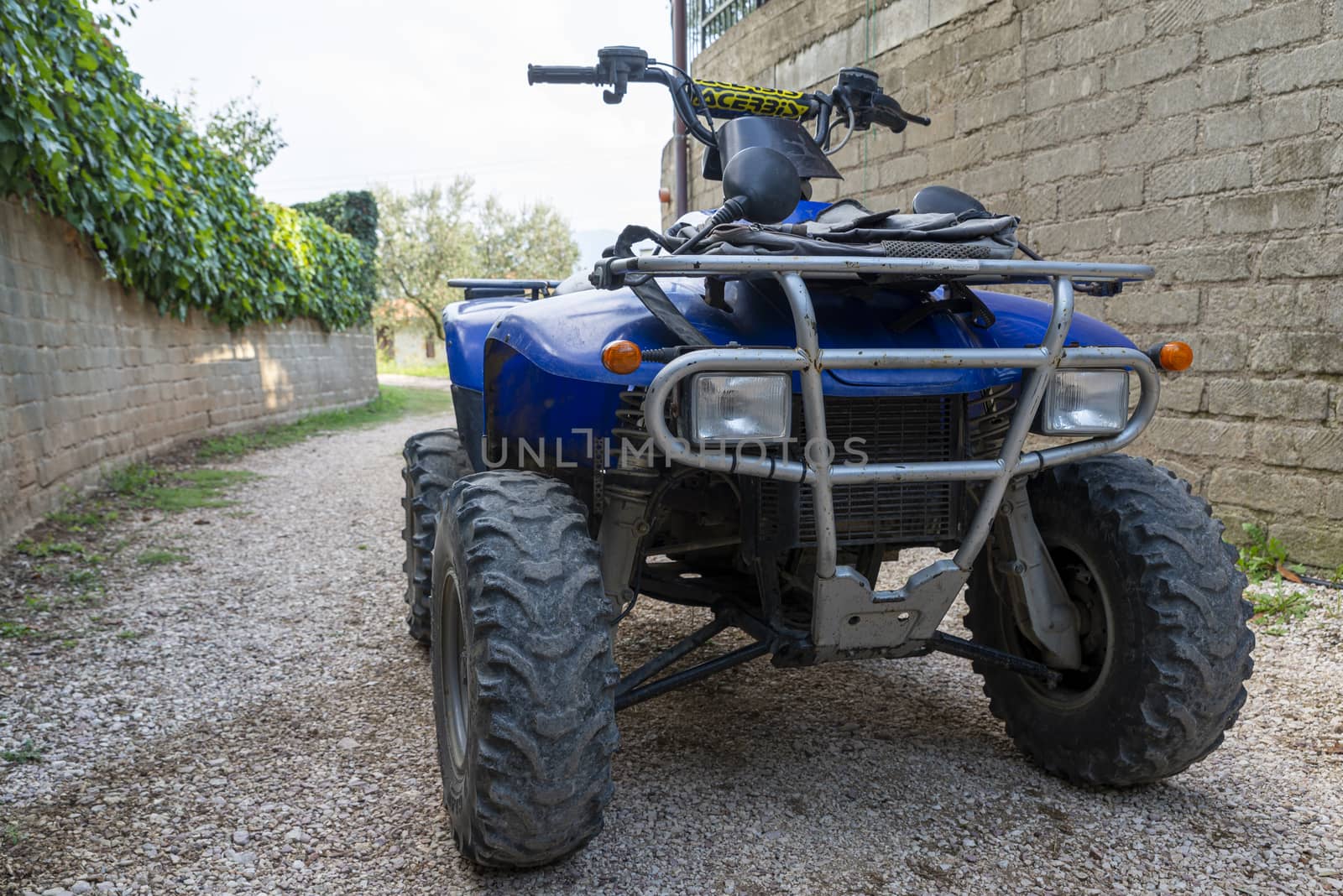 terni,italy september 16 2020:detail of a 350-speed quad