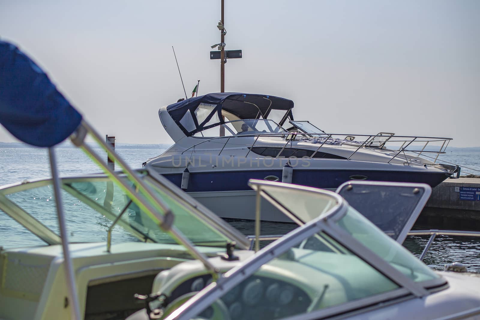 LAZISE, ITALY 16 SEPTEMBER 2020: Luxury Boats detail