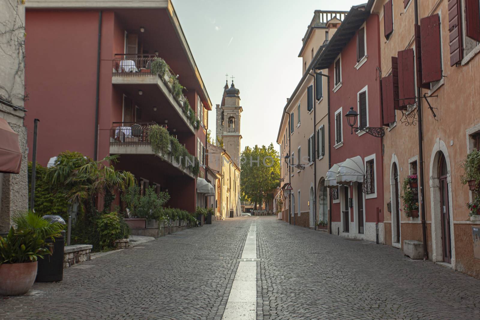 BARDOLINO, ITALY 16 SEPTEMBER 2020: Characteristic Alley of Bardolino in Italy