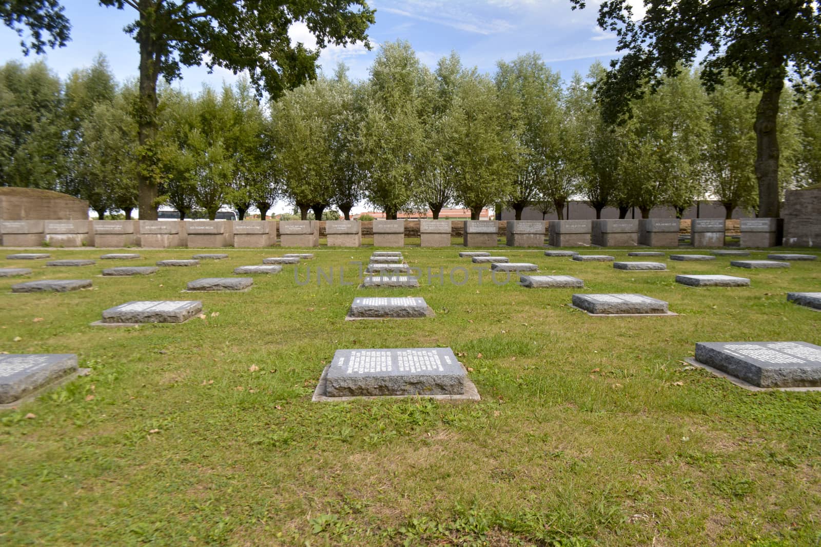 Langemark, Belgium, August 2018, German war cemetery Deutscher Soldatenfriedhof.