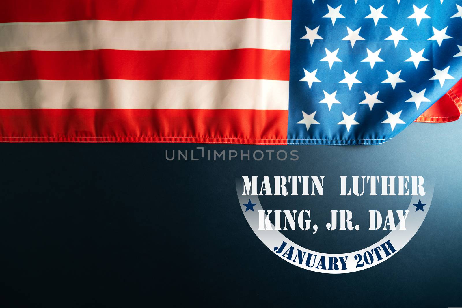 Martin Luther King Day Anniversary - American flag abstract background