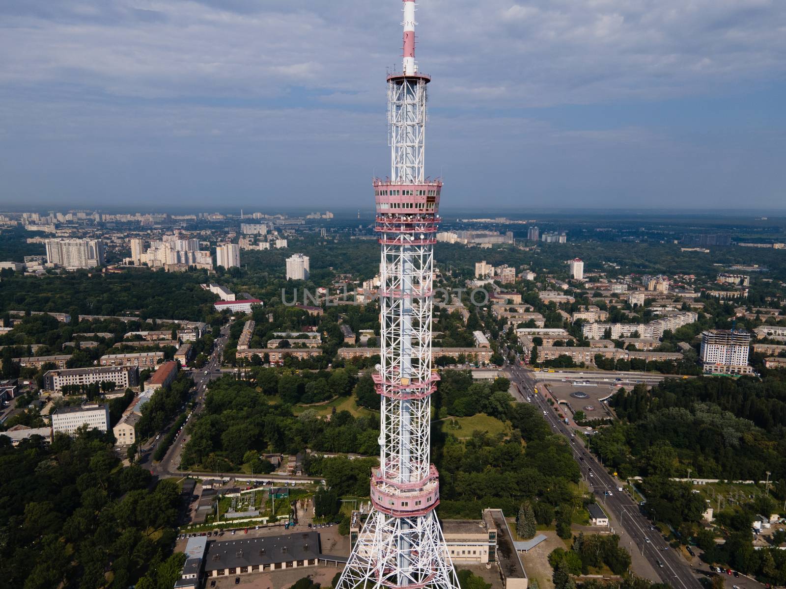 The architecture of Kyiv. Ukraine: TV tower.