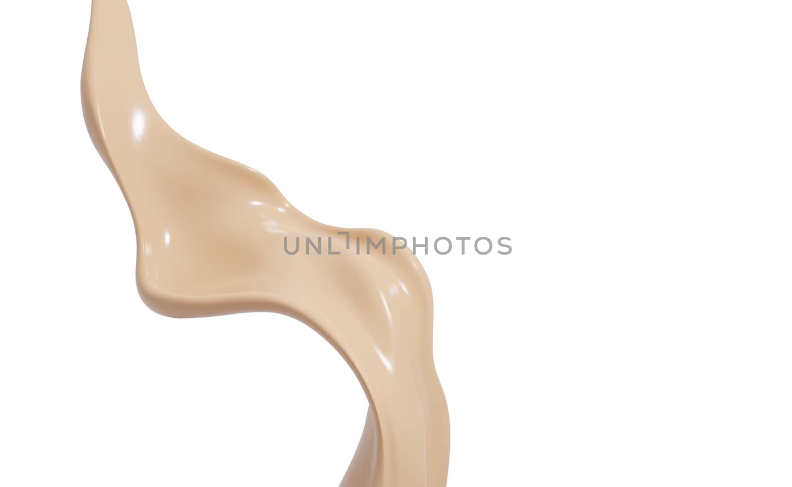 Foundation splash isolated on white background 3d render by Myimagine