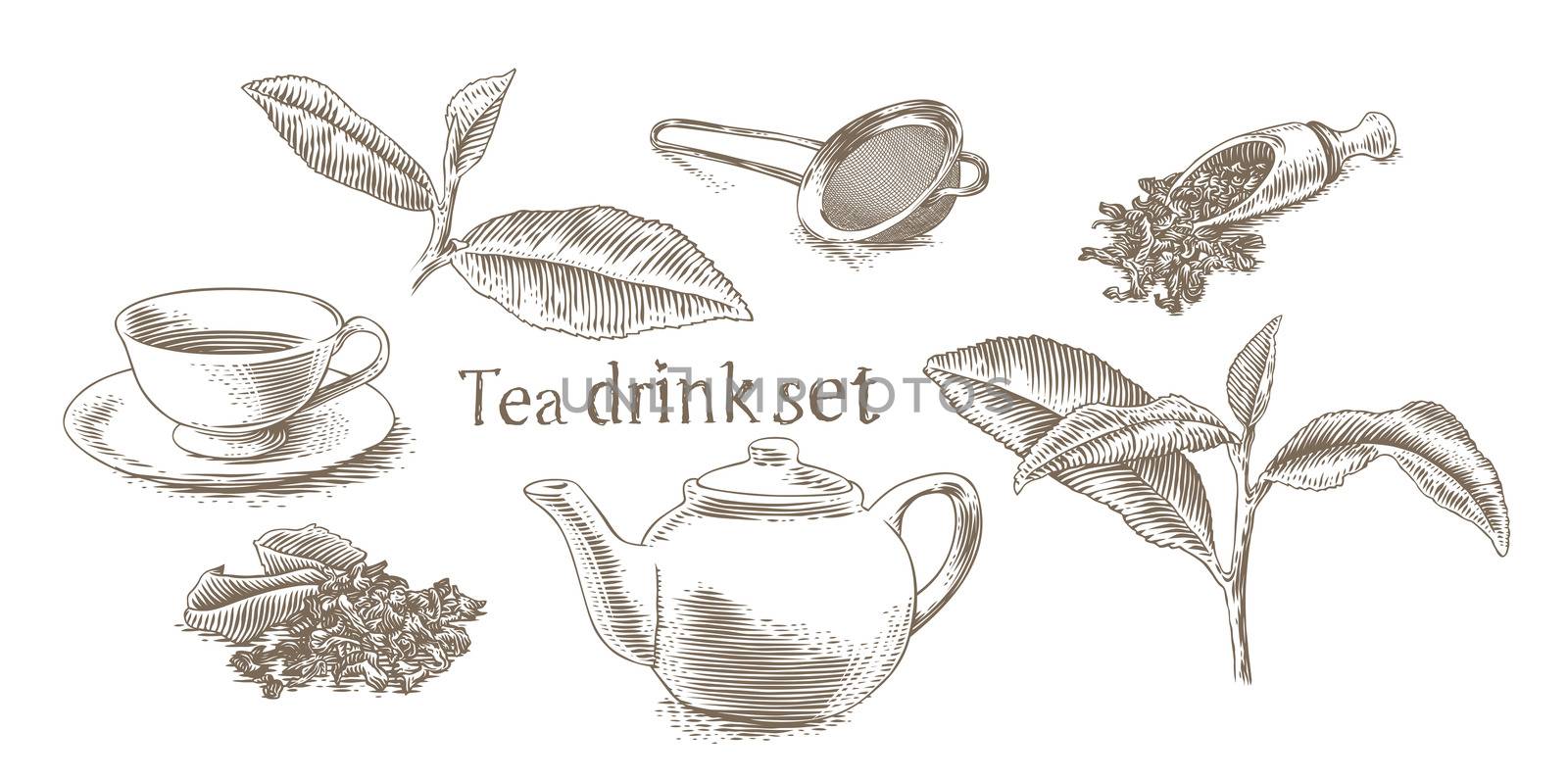Tea drink picture set by Angorius
