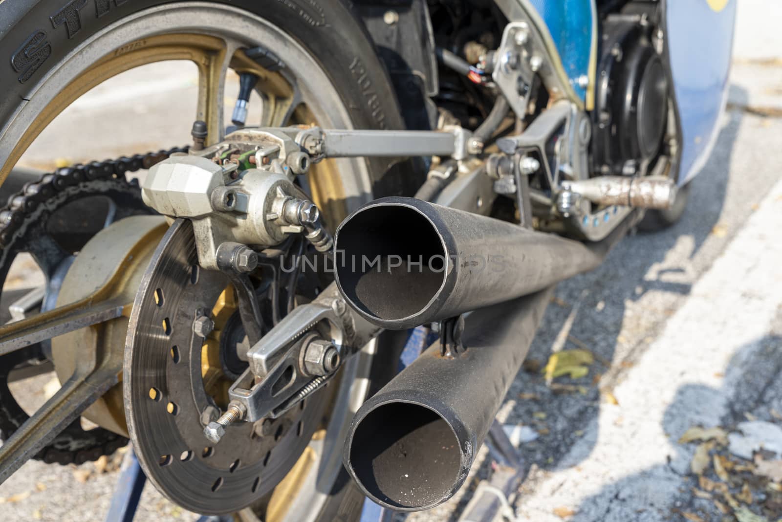 TERNI,ITALY SEPTEMBER 18 2020:detail of a vintage Kawasaky 500 motorcycle