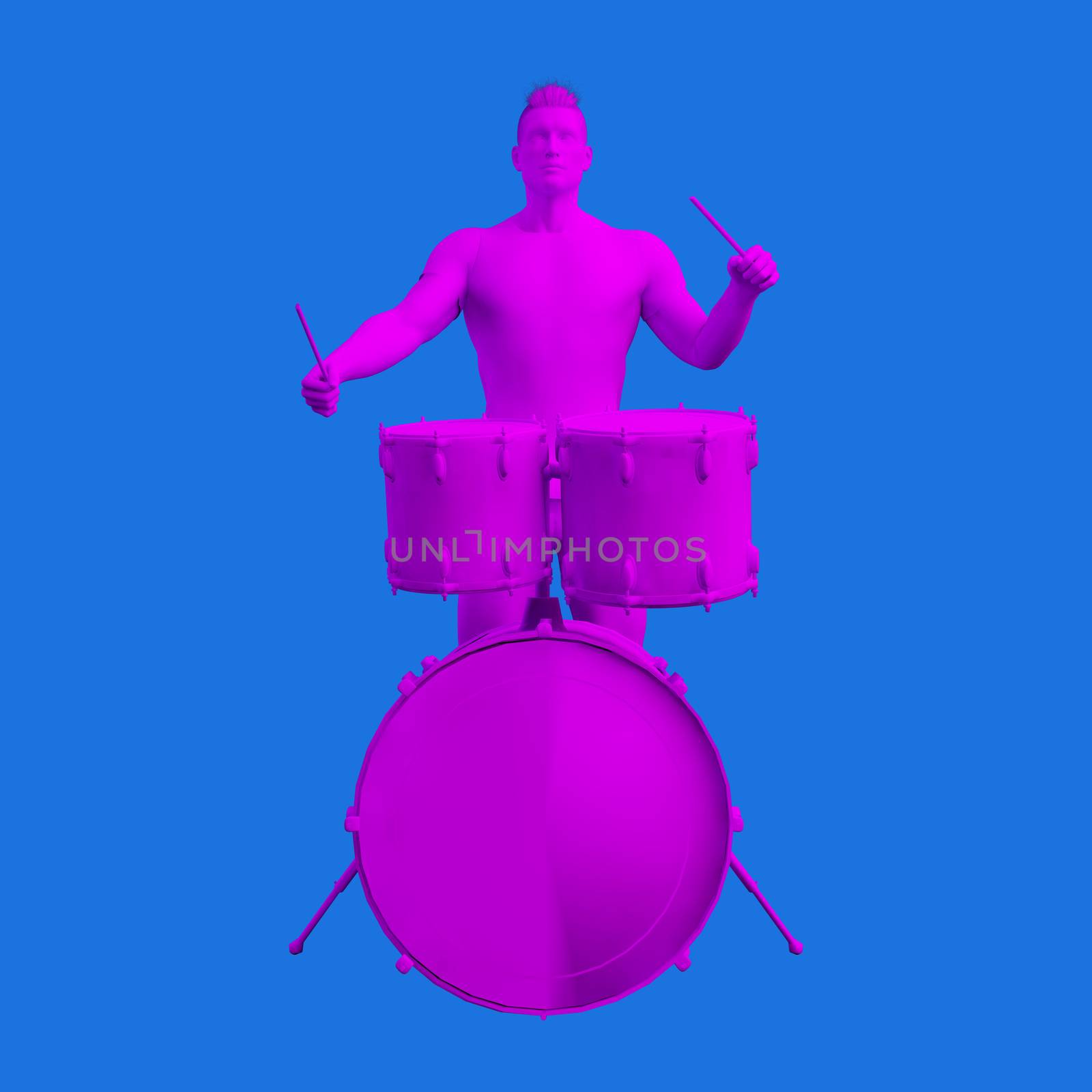 Drummer Drum Player Playing in Concert Concept