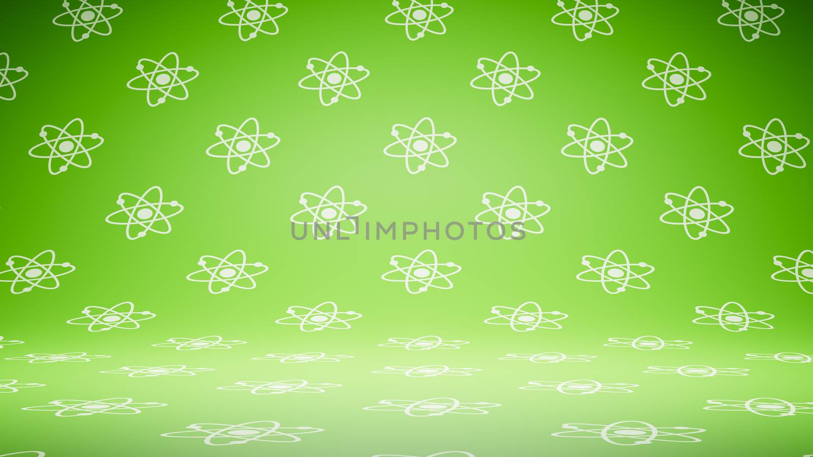 Empty Blank Green Atom Symbol Pattern Studio Background by make