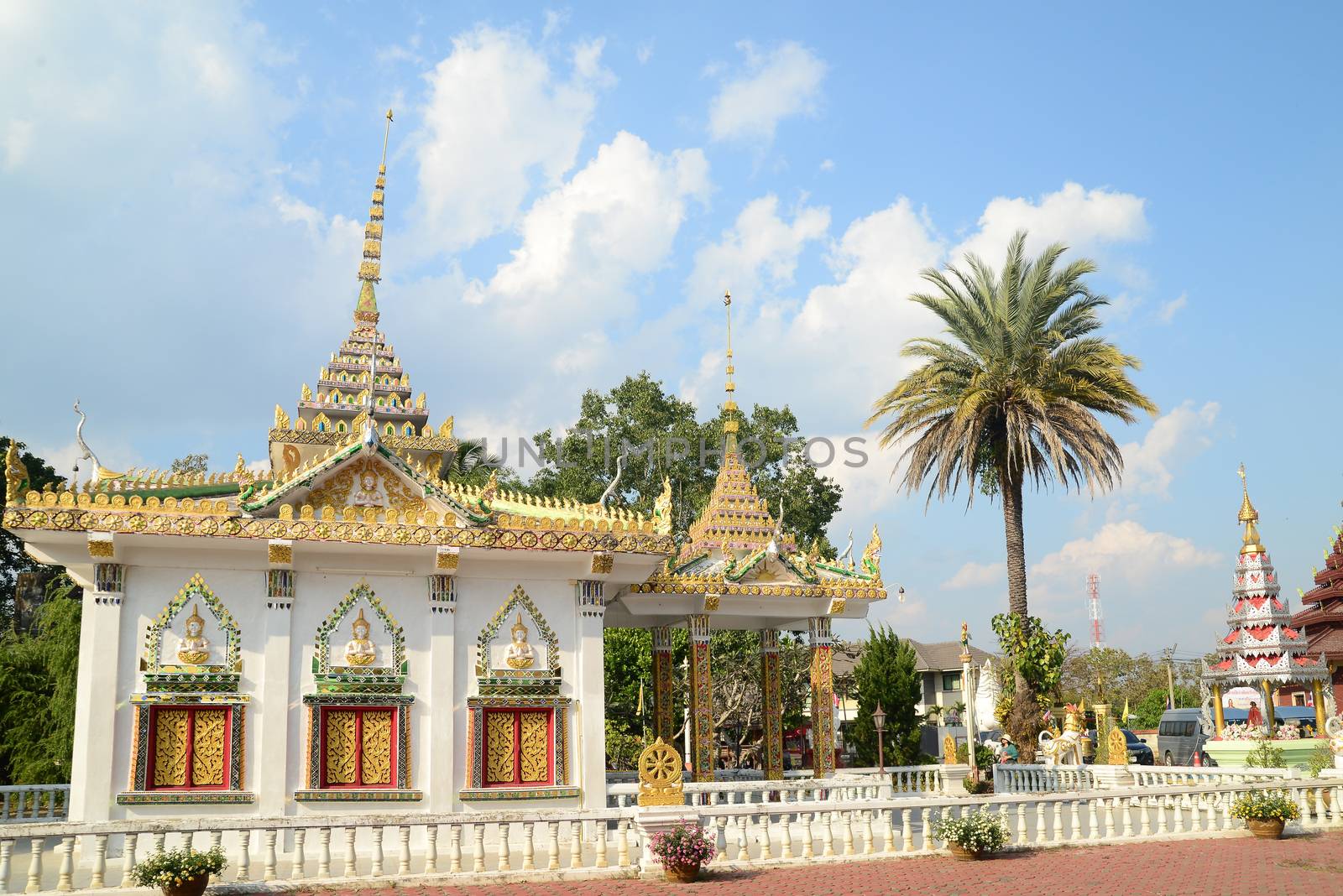 Wat Nantaram is a Tai Yai (Shan-style) community temple in central Chiang Kham District by ideation90