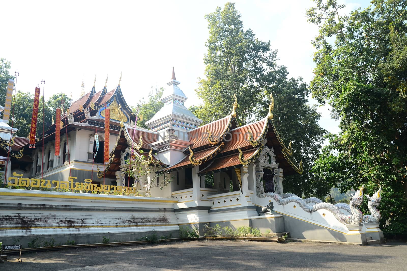 Phayao, Thailand – 21 December, 2019 : Wat Analyo Thipayaram, Phayao province, Thailand