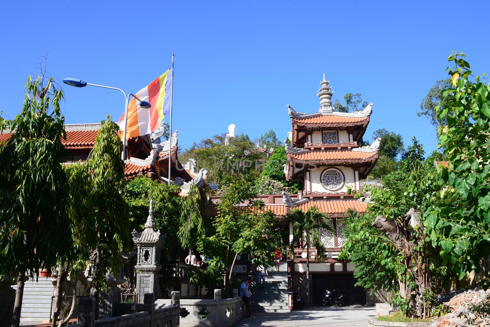 Long Son Pagoda, also known as Chua Long Son, is situated on the foothill of Trai Thuy Mountain in the city of Nha Trang. by ideation90