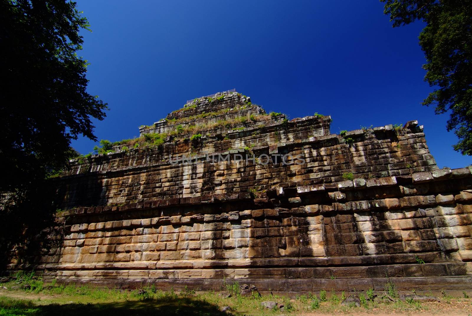 View of the seven tiered pyramid at Koh Ker, Prasat Thom of Koh Ker temple site